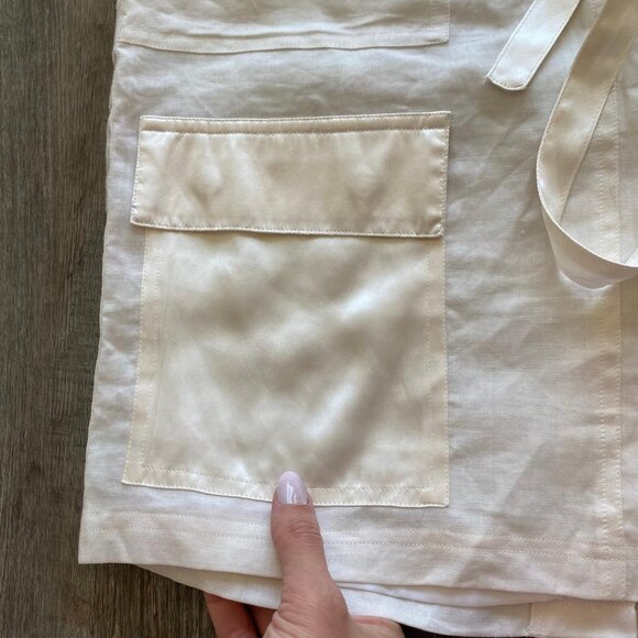 Silk Linen Mini Skirt Allison Ann - Picture 3 of 11